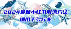 2024小红书全行业引流秘籍，新手也能轻松涨粉-小伟资源网