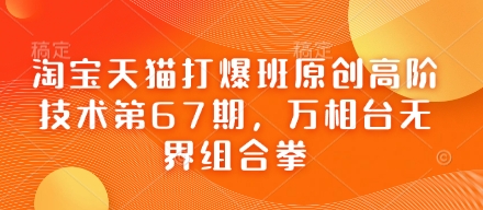 《淘宝天猫爆款打造高阶课67期：万相台无界实战攻略》-小伟资源网
