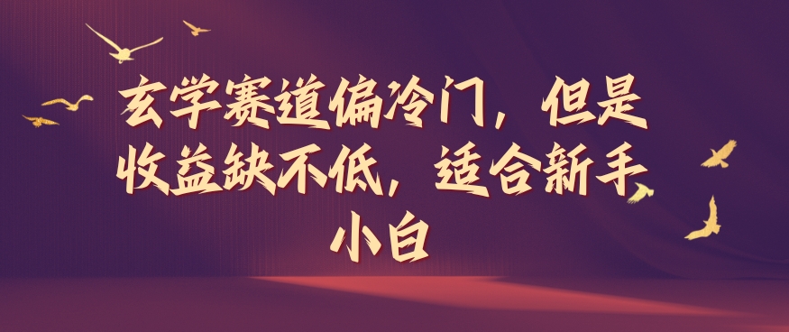 冷门玄学赛道：新手小白也能轻松赚高收益【揭秘】-小伟资源网