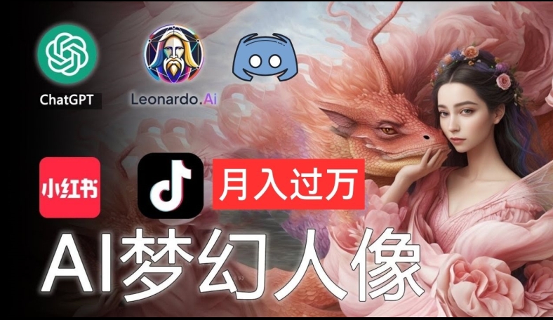AI摄影轻松变现：零基础月入过万的人像修图秘籍-小伟资源网
