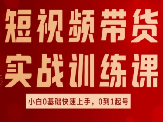 \”0基础短视频带货速成课：小白轻松上手，从0到1玩转好物分享\”-小伟资源网