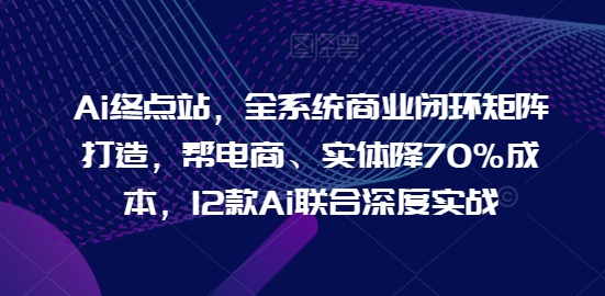 \”AI商业闭环矩阵：12款工具联动，助力电商实体降本70%实战指南\”-小伟资源网