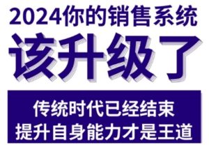 2024最新销售实战课：快速升级你的销售系统（2月更新版）-小伟资源网