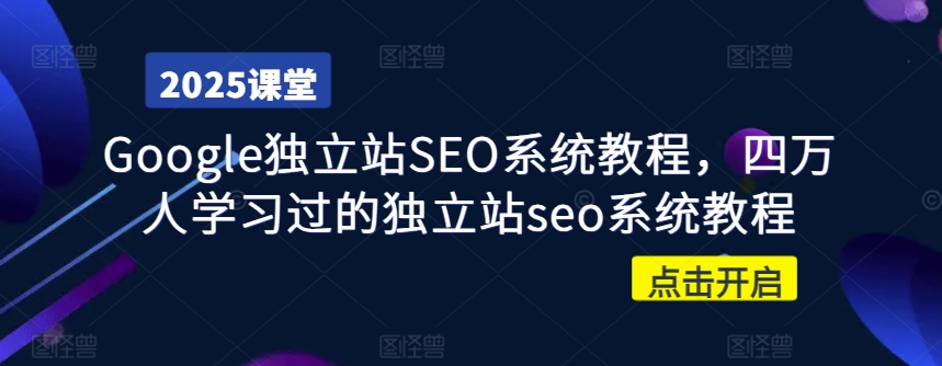 \”Google独立站SEO系统教程：4万人验证的高效实战指南\”-小伟资源网