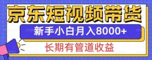 京东短视频带货轻松上手,新手月入8000+的长期收益秘籍-小伟资源网