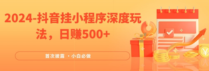 \”2024抖音小程序暴利玩法：日赚500+，新手轻松上手【独家揭秘】\”-小伟资源网