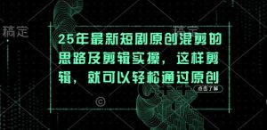 25年短剧原创混剪实操指南：轻松过审技巧-小伟资源网