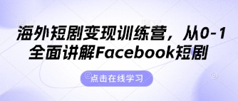 \”Facebook短剧变现实战：0-1海外短剧运营全攻略\”-小伟资源网