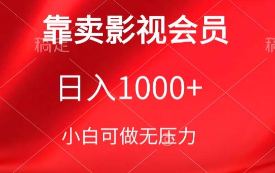 \”影视会员日赚1000+保姆教程，新手速成【完整揭秘】\”-小伟资源网