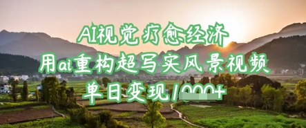 AI视觉疗愈：超写实风景视频单日变现秘籍-小伟资源网