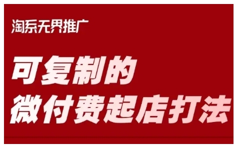 淘宝微付费起店速成法：轻松复制的高效运营策略-小伟资源网