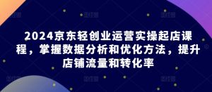 2024京东店铺运营实战课：数据分析+流量转化提升技巧-小伟资源网
