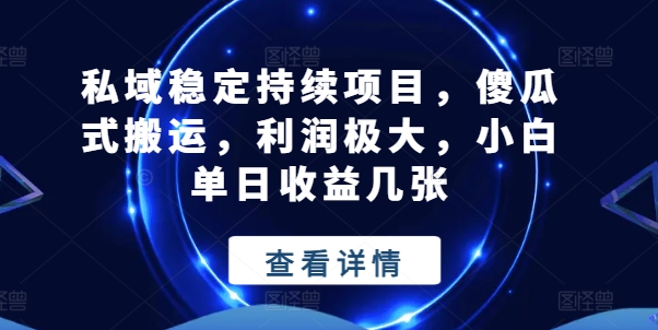 \”揭秘：私域搬运暴利项目，新手日赚千元超简单！\”-小伟资源网