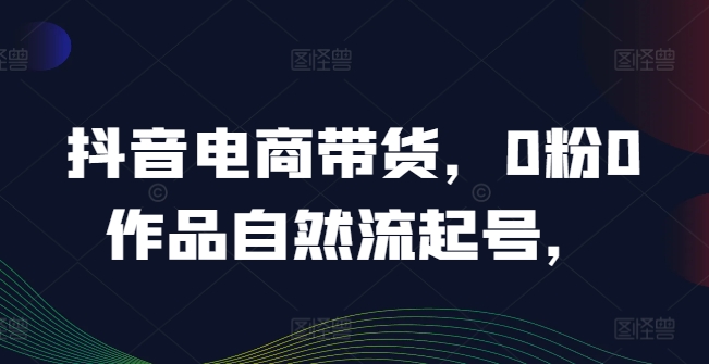 \”0粉起号秘籍：抖音电商带货20万+销量的实战经验分享\”-小伟资源网