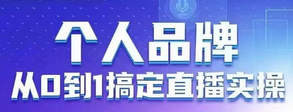 \”直播赋能个人品牌：0到1实操指南，6大板块快速提升影响力\”-小伟资源网