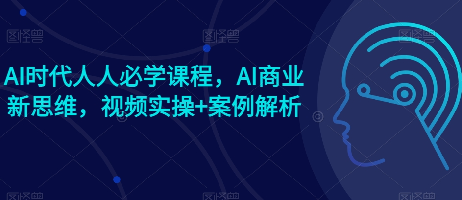 \”AI商业实战课：视频教学+案例拆解，附赠爆款案例【限时福利】\”-小伟资源网