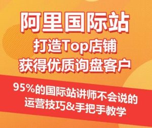 阿里国际站Top店铺运营秘籍：95%讲师未透露的优质询盘获取技巧-小伟资源网
