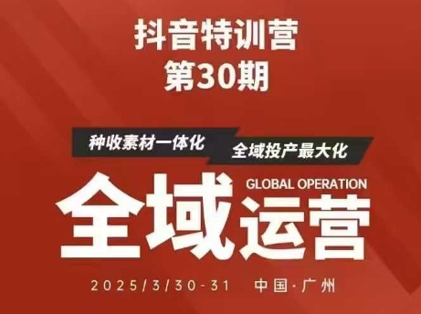抖音30期特训营精华：独家脑图+核心总结（无音视频）-小伟资源网