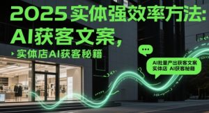 2025实体店AI高效获客：批量文案生成实战秘籍-小伟资源网