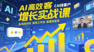 AI获客增长实战：智能找客户+私域自动化+直播变现-小伟资源网