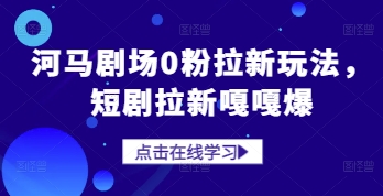 0粉也能玩转河马剧场！短剧拉新爆单攻略-小伟资源网