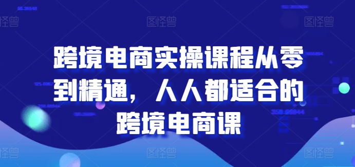 \”零基础速成跨境电商实战课，轻松入门到精通\”-小伟资源网