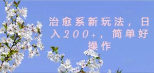 轻松日赚200+!治愈系副业新玩法大公开-小伟资源网