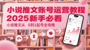 2025小说推文新手起号指南：从0到1打造爆款账号全攻略-小伟资源网