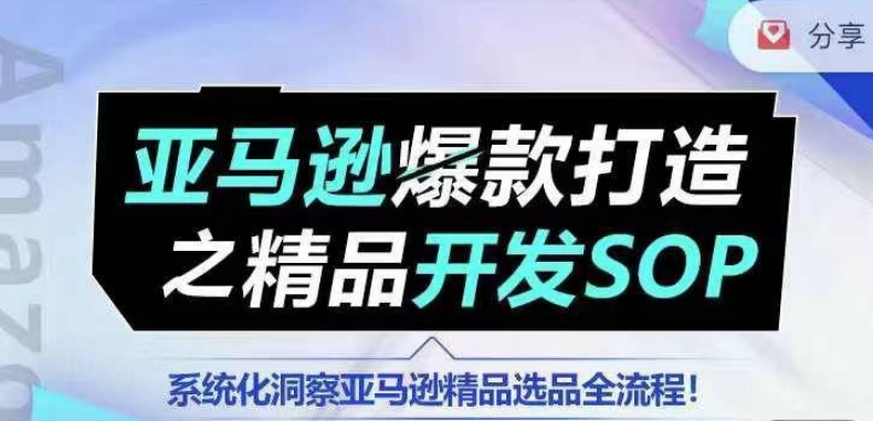 亚马逊精品选品SOP：爆款开发全流程系统解析-小伟资源网
