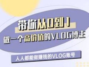 从0到1打造高价值VLOG：新手也能轻松赚钱的博主指南-小伟资源网