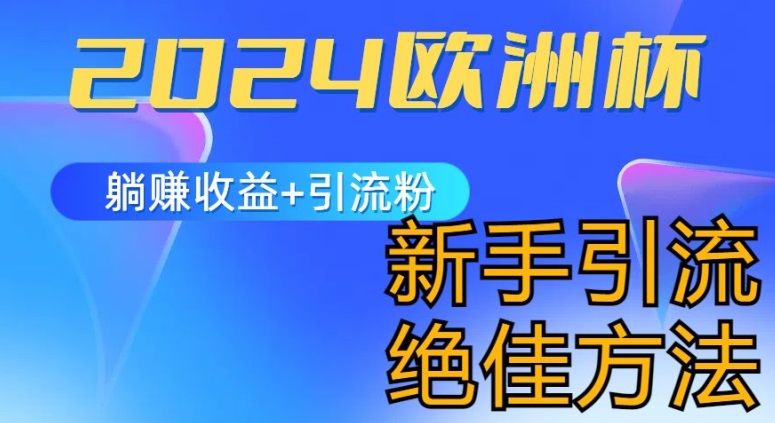 \”2024欧洲杯新手赚钱攻略：躺赚收益+吸粉秘籍【揭秘】\”-小伟资源网