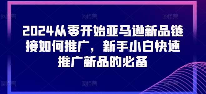 2024亚马逊新品推广指南：零基础小白快速打造爆款全攻略-小伟资源网