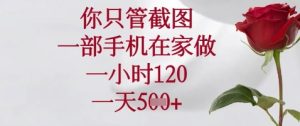 【手机截图兼职：日赚600+，苹果安卓通用，在家轻松做】-小伟资源网