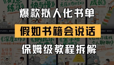 \”书籍拟人化爆款玩法：保姆级教程，让书本开口说话！\”-小伟资源网