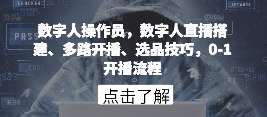 \”数字人直播全攻略：搭建、多路开播与选品技巧，0-1快速上手指南\”-小伟资源网
