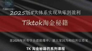 2025 TikTok跨境掘金指南:零基础快速盈利变现全攻略-小伟资源网