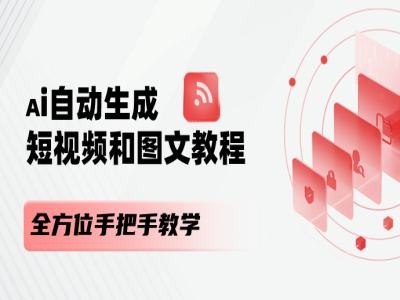 \”AI一键生成短视频+图文教程，零基础轻松上手\”-小伟资源网