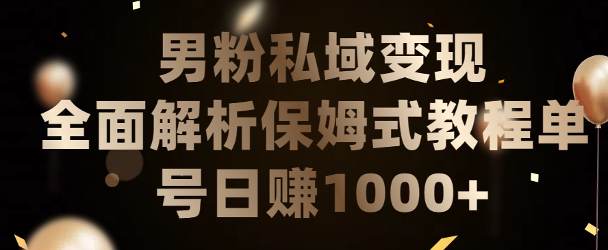 “揭秘男粉私域暴利项目：日引流200+，轻松日赚1000+的LSP流量玩法”-小伟资源网