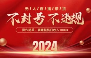 “抖音无人带货新玩法：单号日赚几张，零封号风险，批量操作全揭秘”-小伟资源网