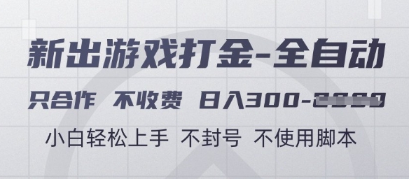 \”揭秘全自动游戏打金：0成本合作，日赚300+，新手无脚本不封号速成指南\”-小伟资源网