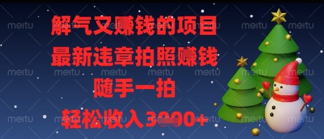 \”随手拍违章轻松赚钱！最新副业揭秘，月入过万不是梦\”-小伟资源网