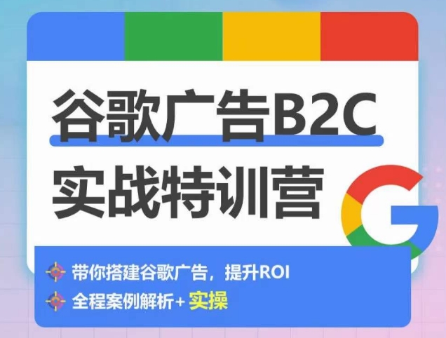 \”谷歌广告B2C实战：从0到1搭建账户，500+案例经验全解析\”-小伟资源网