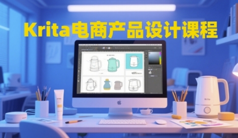 \”Krita电商设计课：从工具到创意全流程实战，轻松掌握产品设计技能\”-小伟资源网