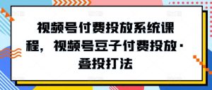 《视频号付费投放实战课：豆子投放与叠投技巧全解析》-小伟资源网