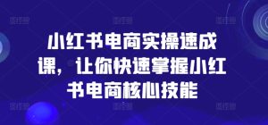 小红书电商速成指南:7天掌握核心运营技巧-小伟资源网