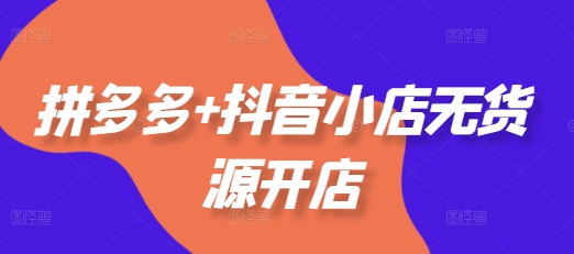 2025拼多多抖音小店无货源实战：选品运营+付费推广+爆款案例(3月更新)-小伟资源网