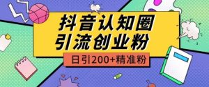 “抖音创业粉引流秘籍:日引200+精准粉,3980元课程免费揭秘”-小伟资源网