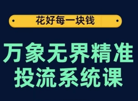 \”万象无界投流实战：关键词到推荐全链路解析，万象台&达摩盘实操指南\”-小伟资源网