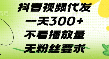 \”抖音代发日更3条+，零门槛无数据要求【内幕曝光】\”-小伟资源网
