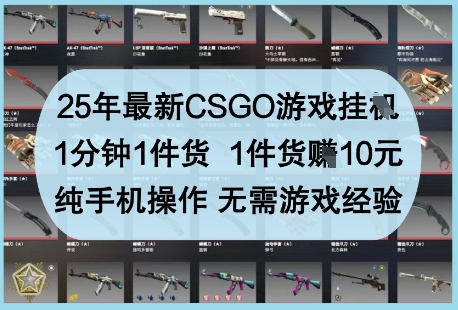 \”手机轻松日赚千元！CSGO最新挂机攻略，零经验1分钟10元【速看】\”-小伟资源网